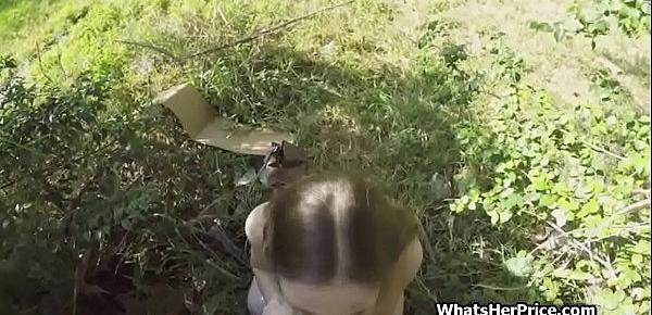 This big tit teen stranger loves to fuck outdoors